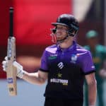 Grant Roelofsen of the Dolphins celebrates 50th run during the Cricket South Africa Provincial T20 Cup 2021/22 match between SA Under 19s and Dolphins on the 09 October 2021 at the Mangaung Oval, Bloemfontein ©Muzi Ntombela/BackpagePix