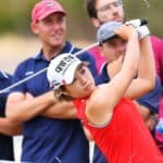 ADELAIDE, AUSTRALIA - FEBRUARY 14: Jeongeun Lee6 of Korea hits out the rough on the 15th during day two of the 2020 ISPS HANDA Women's Australian Open at Royal Adelaide Golf Club on February 14, 2020 in Adelaide, Australia. (Photo by Mark Brake/Getty Images)