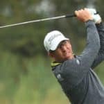 SUTTON COLDFIELD, ENGLAND - SEPTEMBER 03: Oliver Bekker of South Africa plays his second shot from the 17th fairway during Day Two of the British Challenge Presented by Modest! Golf Management at The Belfry on September 03, 2021 in Sutton Coldfield, England. (Photo by Matthew Lewis/Getty Images)