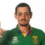ABU DHABI, UNITED ARAB EMIRATES - OCTOBER 12: Quinton de Kock of South Africa poses for a headshot prior to the ICC Men's T20 World Cup on October 12, 2021 in Abu Dhabi, United Arab Emirates. (Photo by Gareth Copley-ICC/ICC via Getty Images)