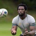 South Africa's back row Siya Kolisi takes part in a team training session at Eastbourne College in Eastbourne, south-east England, on September 16, 2015, ahead of the 2015 Rugby Union World Cup, which begins on September 18. AFP PHOTO / LIONEL BONAVENTURE (Photo credit should read LIONEL BONAVENTURE/AFP via Getty Images)