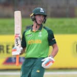 George van Heerden of SA U19 Bats during the CSA cricket match between eta Northerns and SA U19 on the 23 March 2021 at Kimberly Oval , Kimberly / Pic Sydney Mahlangu/BackpagePix