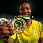 Mamelodi Sundowns celebrate victory during the 2021 TotalEnergies CAF Women's Champions League football Final between Hasaacas v Sundowns