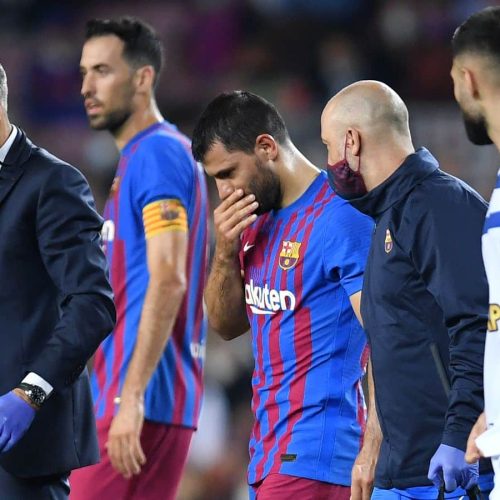 Aguero will be out for at least three months: Barcelona