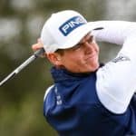 MALLORCA, SPAIN - NOVEMBER 06: Wilco Nienaber of South Africa plays his tee shot on the 2nd hole during Day Three of the Rolex Challenge Tour Grand Final supported by The R&A at T-Golf & Country Club on November 6, 2021 in Mallorca, Spain. (Photo by Octavio Passos/Getty Images)