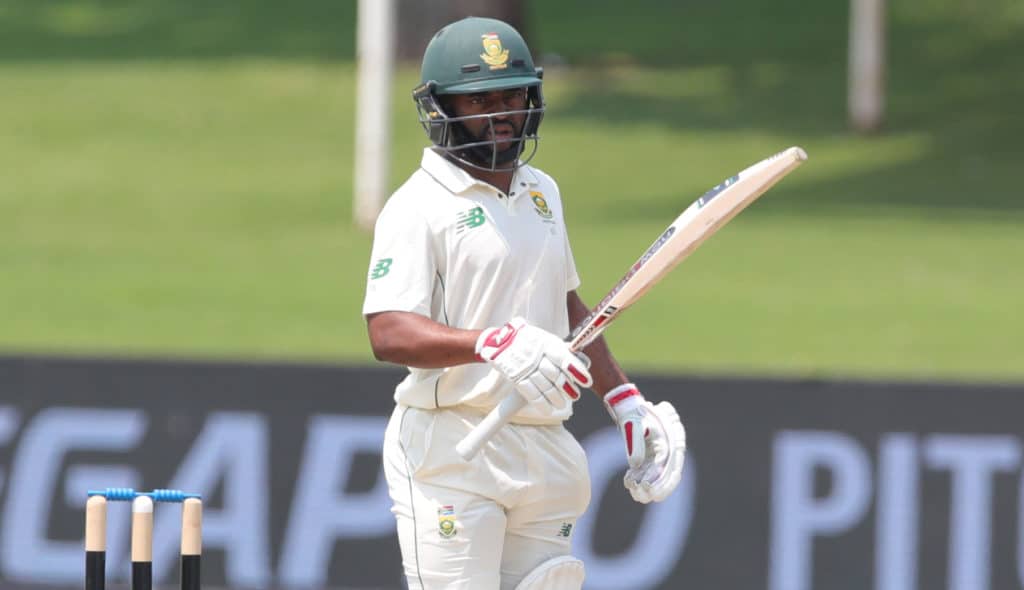 Temba Bavuma of South Africa celebrates his 50 runs during the 2020 Betway Test Series day3 match between South Africa and Sri Lanka at Supersport Park, Centurion, on 27 December 2020 ©Samuel Shivambu/BackpagePix