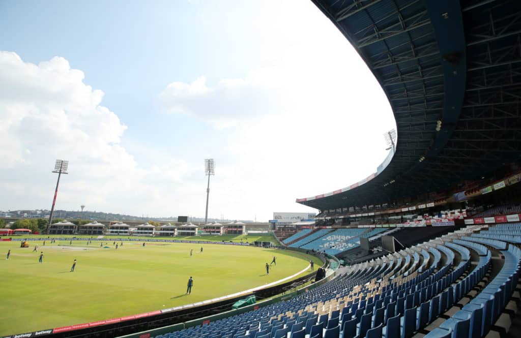 Gv general view of the Supersport Park stadium during the 2021 One Day International Pakistan training session at Supersport Park, Pretoria, on 06 April 2021 ©Samuel Shivambu/BackpagePix