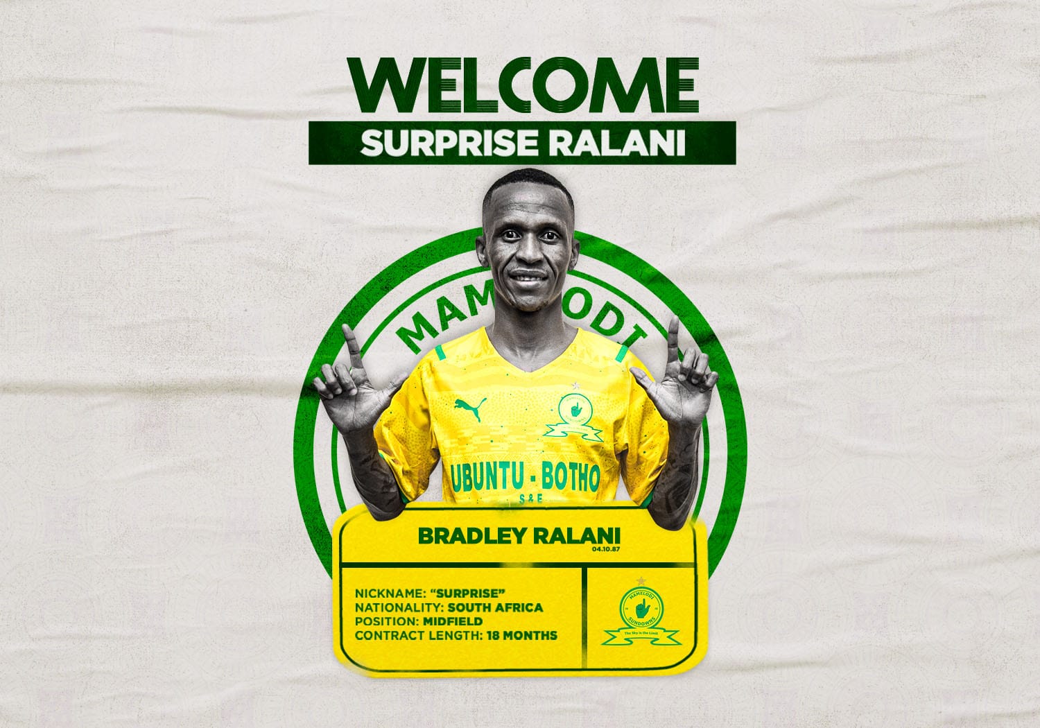 You are currently viewing Mamelodi Sundowns confirm Surprise Ralani as first January signing