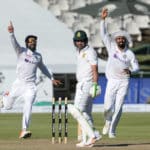Virat Kohli, captain of India runs to celebrate after Jasprit Bumrah gets the wicket of South Africa captain Dean Elgar during day 3 of the third 2021 Betway Test Series game between South Africa and India at Newlands Cricket Ground in Cape Town on 13 January 2022 © Ryan Wilkisky/BackpagePix