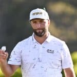 KAPALUA, MAUI - HI - JANUARY 08: Jon Rahm of Spain waves his ball on the 17th green during the third round of the Sentry Tournament of Champions on the Plantation Course at Kapalua on January 8, 2022 in Kapalua, Maui, Hawaii. (Photo by Ben Jared/PGA TOUR via Getty Images)