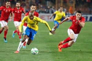 Read more about the article A late goal see Sundowns edge Pitso’s Al Ahly