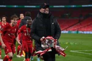 Read more about the article Klopp plays down ‘crazy’ Liverpool quadruple talk
