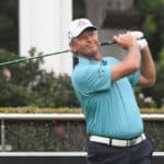 GEORGE, SOUTH AFRICA - FEBRUARY 10: Retief Goosen of South Africa tees off during day one of the Dimension Data Pro-Am at Fancourt Golf Estate on February 10, 2022 in George, South Africa. (Photo by Sydney Seshibedi/Getty Images)