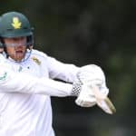 South Africa's Kyle Verreynne batting on day 4 of the 2nd test between South Africa and New Zealand at Hagley Oval in Christchurch, New Zealand. Monday 28 February 2022. Photo: Andrew Cornaga / www.photosport.nz / BackpagePix