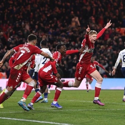 Middlesbrough shock Spurs, Man City ease into FA Cup quarters