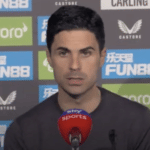 Arteta reacts to Arsenal's defeat by Newcastle
