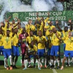 Watch: Sundowns celebrate as they lift Nedbank Cup trophy