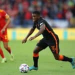 CARDIFF, WALES - JUNE 08: Tyrell Malacia of The Netherlands in action during the UEFA Nations League League A Group 4 match between Wales and Netherlands at Cardiff City Stadium on June 08, 2022 in Cardiff, Wales. (Photo by Richard Heathcote/Getty Images)