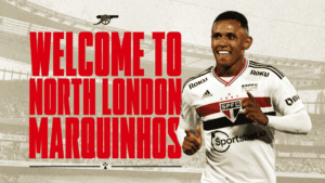 Read more about the article Arsenal sign Brazilian youngster from Sao Paulo