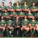 (Back row Left to Right) Lukhanyo Am, Malcolm Marx, Jasper Wiese, Elrigh Louw, Franco Mostert, Frans Malherbe, Vincent Koch, (Middle row Left to Right) Faf de Klerk, Bongi Mbonambi, Jaden Hendrikse, Damian Willemse, Makazole Mapimpi, Kwagga Smith, Trevor Nyakane, Cheslin Kolbe, Front Row Left to Right) Damian de Allende, Pieter-Steph du Toit, Willie le Roux, South Africa captain Siya Kolisi, South Africa coach Jacques Nienaber, Eben Etzebeth, Handre Pollard, Steven Kitshoff, Lood de Jager during the 2022 Castle Lager Incoming Series South Africa team photo held at Southern Sun Waterfront in Cape Town, South Africa on 15 July 2022 ©Shaun Roy/BackpagePix