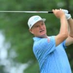 AKRON, OHIO - JULY 08: Ernie Els of South Africa plays a shot on the 15th hole during the second round of the Bridgestone SENIOR PLAYERS Championship at Firestone Country Club on July 08, 2022 in Akron, Ohio. (Photo by Sam Greenwood/Getty Images)