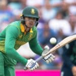 LEEDS, ENGLAND - JULY 24: Quinton De Kock of South Africa batting during the 3rd Royal London Series One Day International at Headingley on July 24, 2022 in Leeds, England. (Photo by Visionhaus/Getty Images)