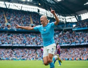 Read more about the article Watch: Haaland nets first Man City hat-trick