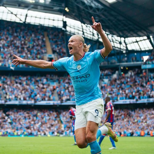 Watch: Haaland nets first Man City hat-trick