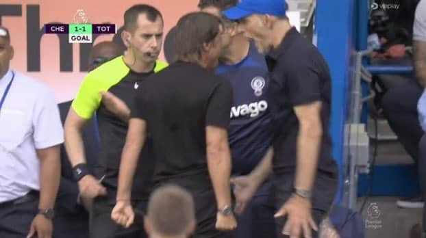 You are currently viewing Watch: Heated touchline moment between Tuchel, Conte