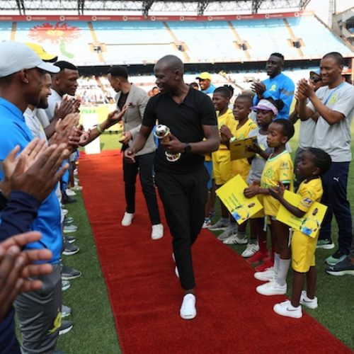 Watch: Sundowns honour club legend Hlompho Kekana