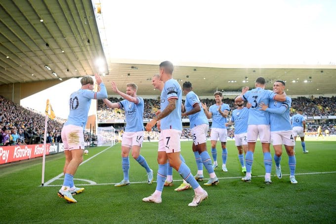 You are currently viewing Man City go top as Grealish and Haaland star in win over Wolves