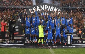 Read more about the article Watch: Sundowns celebrate lifting maiden Carling Cup trophy