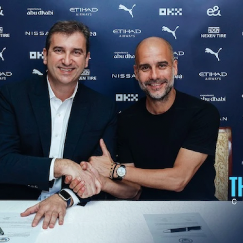 Pep Guardiola signs new deal at Man City