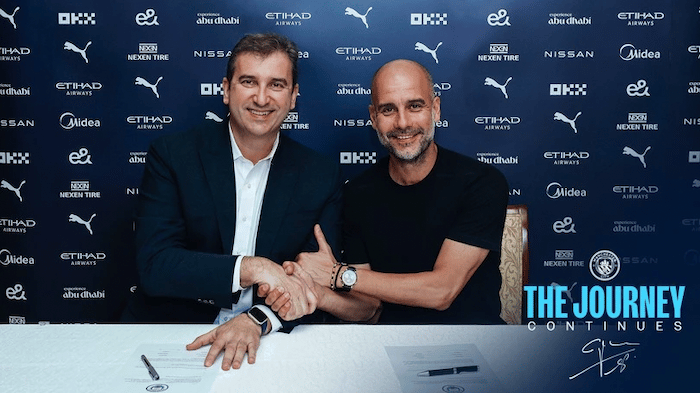 You are currently viewing Pep Guardiola signs new deal at Man City