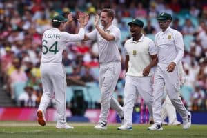 Read more about the article Nortje claims two wickets as Australia reach 147-2 on rain-hit day