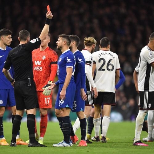 Felix sees red as Fulham beat Chelsea