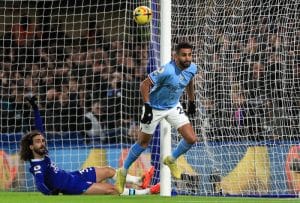 Read more about the article Mahrez nets Man City winner to close gap at top of EPL