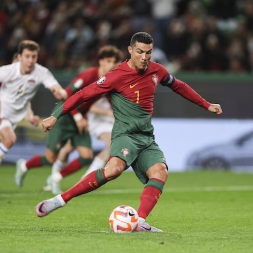 Ronaldo scores twice and breaks international appearance record