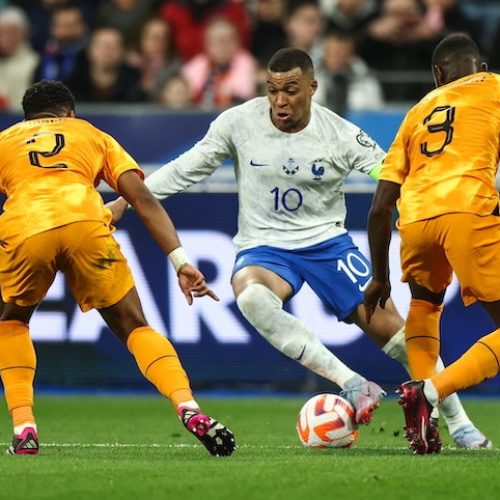 New captain Mbappe fires France to easy win against Netherlands