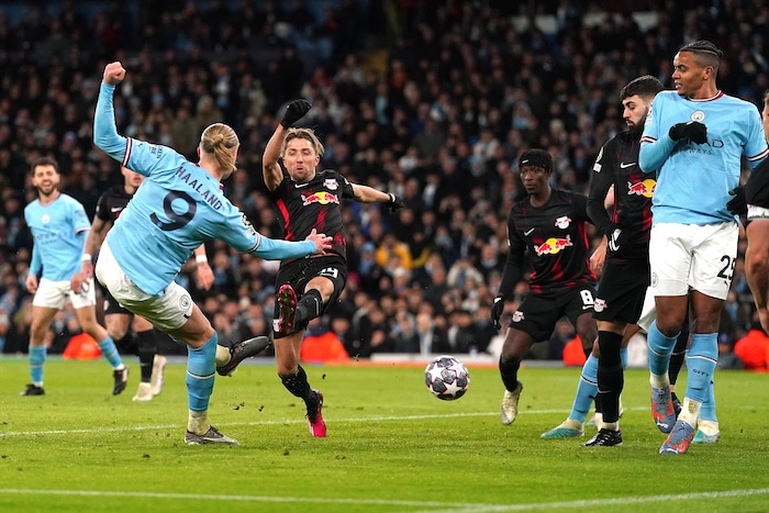 You are currently viewing Haaland bags five goals as Man City cruise into UCL quarters