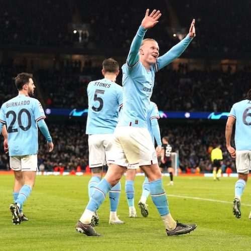 Haaland nets another hat-trick in Man City rout