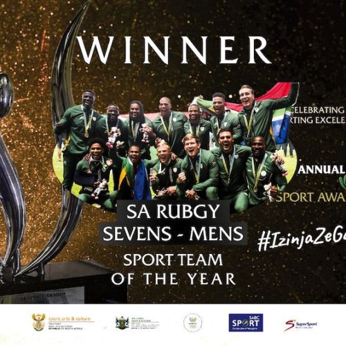 SA Rugby congratulates Blitzboks on SA Sport Award