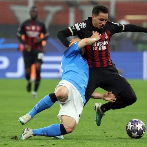 Milan drew first blood against Napoli in UCL quarter-final first leg