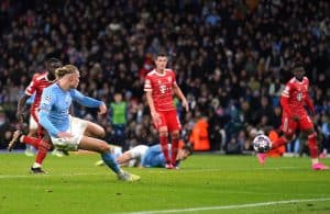 Read more about the article Haaland nets 45th goal as Man City thrash Bayern