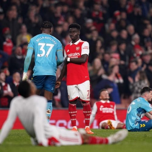 Arsenal’s title hopes dented by Southampton draw
