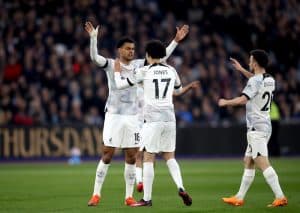 Read more about the article Liverpool edge West Ham to keep top four hopes alive