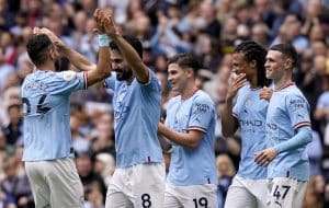 Read more about the article Gundogan at the double as Man City go four points clear