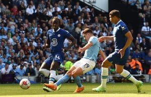 Read more about the article Alvarez scores winners as Man City celebrate title with win over Chelsea