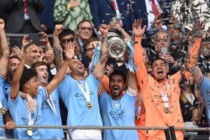 Read more about the article Man City on the brink of treble with FA Cup win