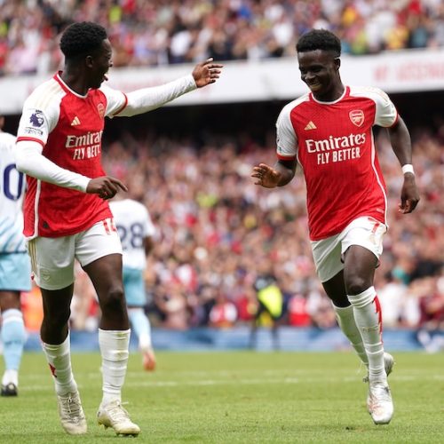 Nketiah, Saka on target as Arsenal edge Forest